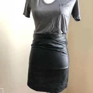 All Saints Leather Skirt